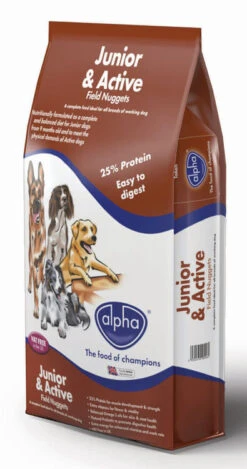 Alpha Junior & Active Field Nuggets With Chicken & Fish Dog Food 15kg