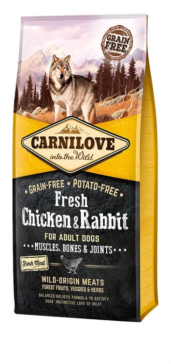Carnilove Fresh Chicken & Rabbit Adult Dog Food - Image 2