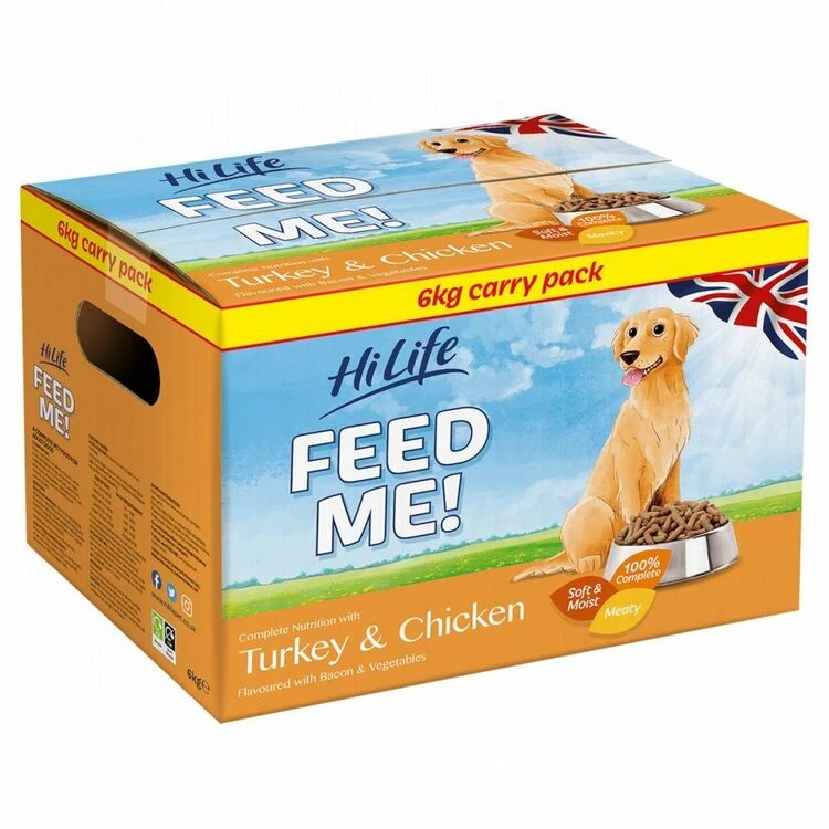 HiLife FEED ME! With Turkey & Chicken Flavoured With Bacon & Veg 6kg