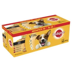 40 Pedigree Dog Pouches Mixed Selection In Gravy 100g