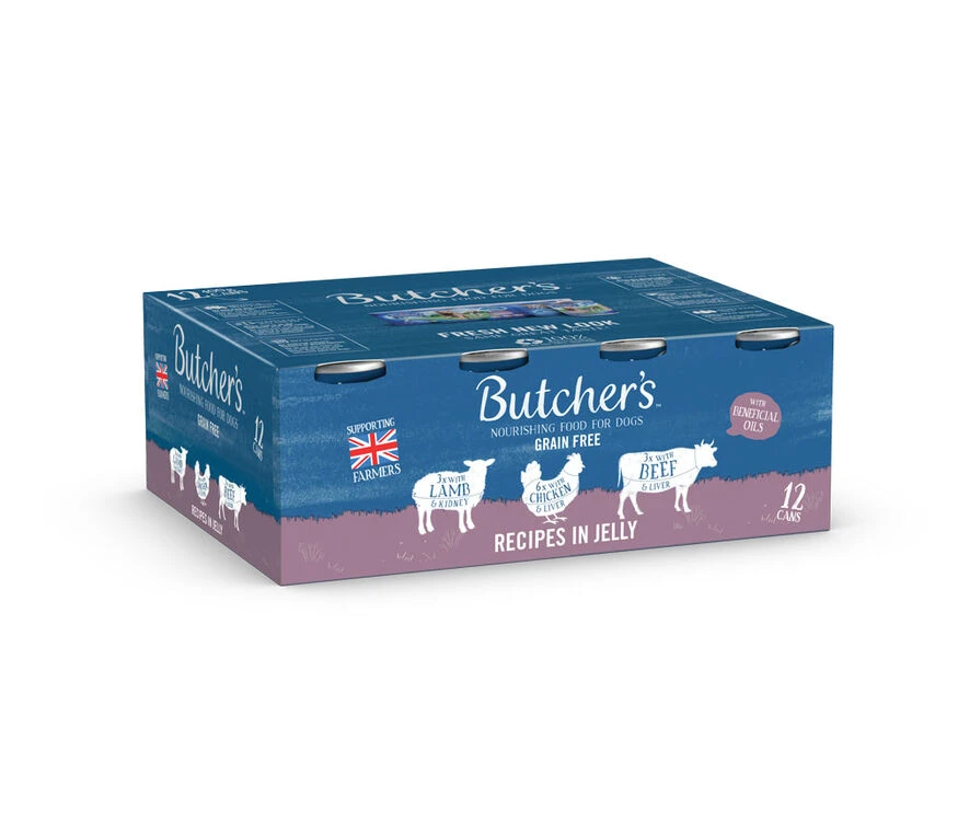 24 X 400g Butcher's Meaty Recipes In Jelly Dog Food