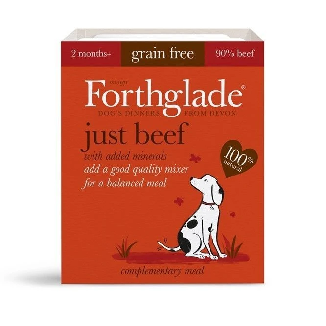 18 X 395g Forthglade Just Beef Wet Dog Food