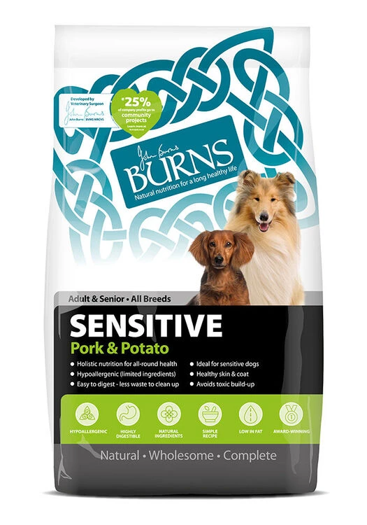Burns Sensitive Pork And Potato Adult & Senior Dog Food