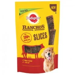 8 X Pedigree Ranchos Slices Dog Treats With Beef 60g