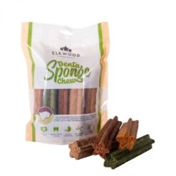 10 X Elkwood Sponge Dental Sticks For Dogs 7 Pack