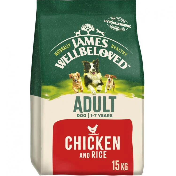 James Wellbeloved Adult Dog Food Chicken & Rice 15kg