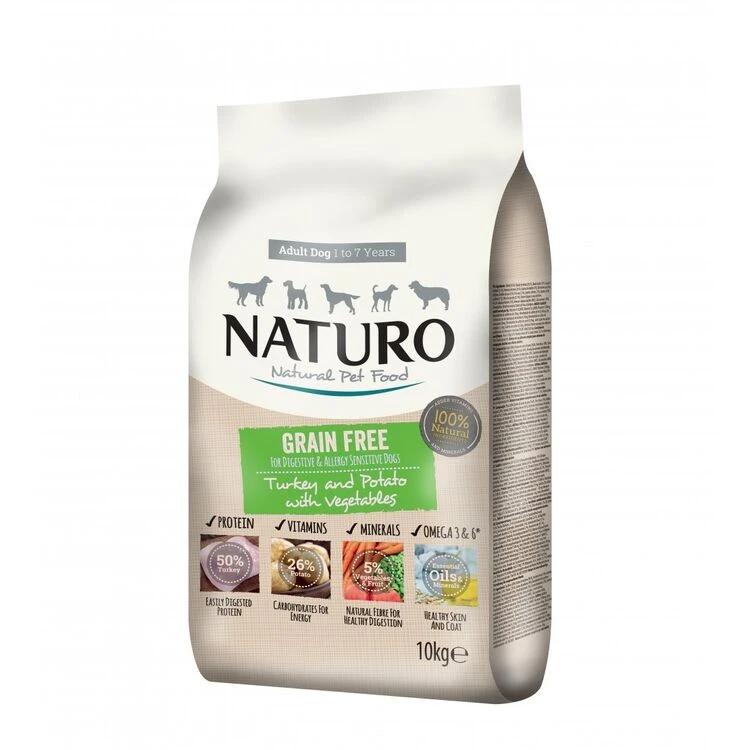 Naturo Complete Dry Dog Food Turkey Potato & Vegetables 10kg