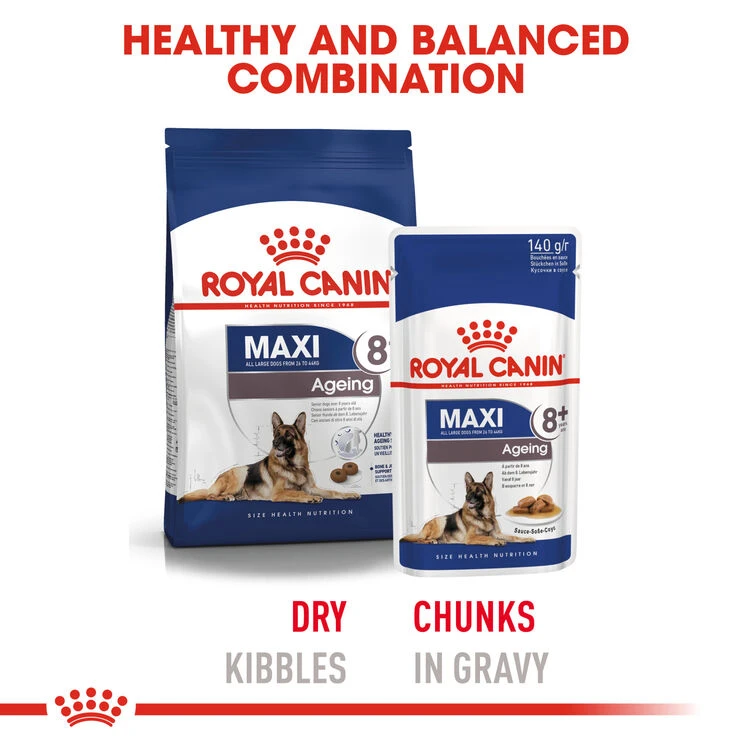 ROYAL CANINĀ® Maxi Large Breed Ageing 8+ In Gravy Wet Dog Food - Image 3