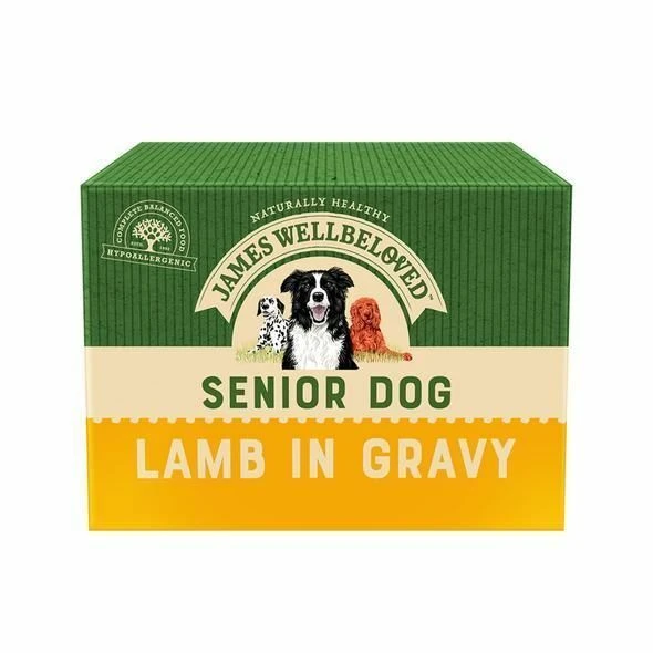 10 X James Wellbeloved Senior Dog Food Pouches - Lamb 150g