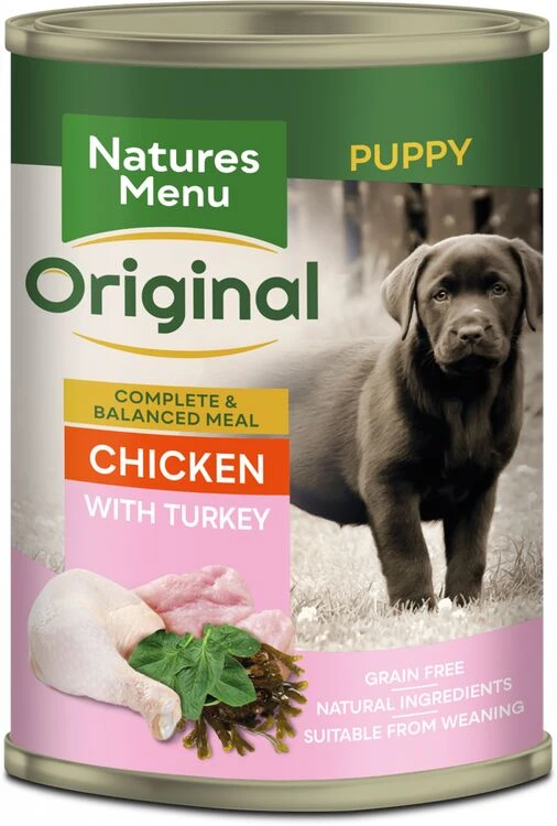 Natures Menu Chicken & Turkey Puppy Wet Dog Food Can